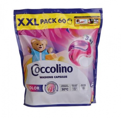 Mosókapszula, 60 db, COCCOLINO "3in1 Color"